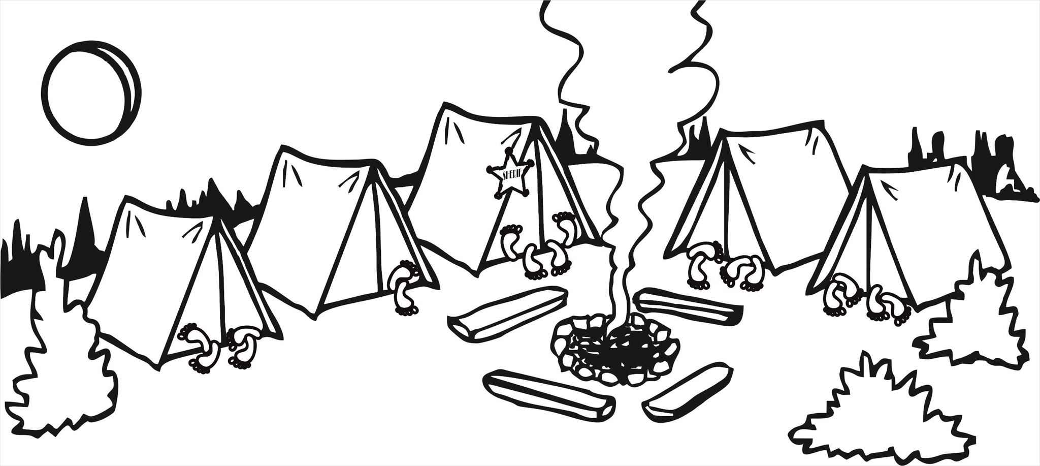 Noční kresba tábora :-)