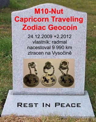 M10-Nut Capricorn Traveling Zodiac Geocoin