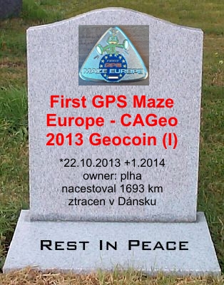 First GPS Maze Europe - CAGeo 2013 Geocoin (I)