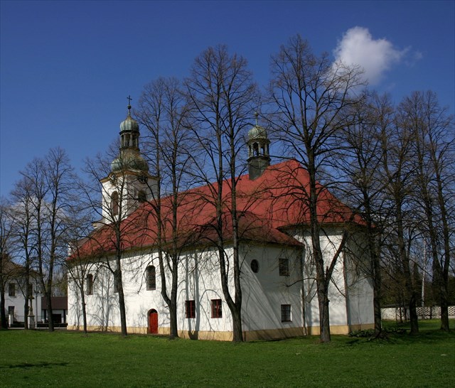 Pohled na kostel sv. Jana Křtitele