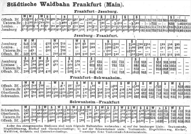 Fahrplan 1912