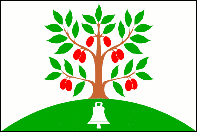 Flag of Drinov municipality, Melnik District. Source: REKOS, PD-CzechGov.